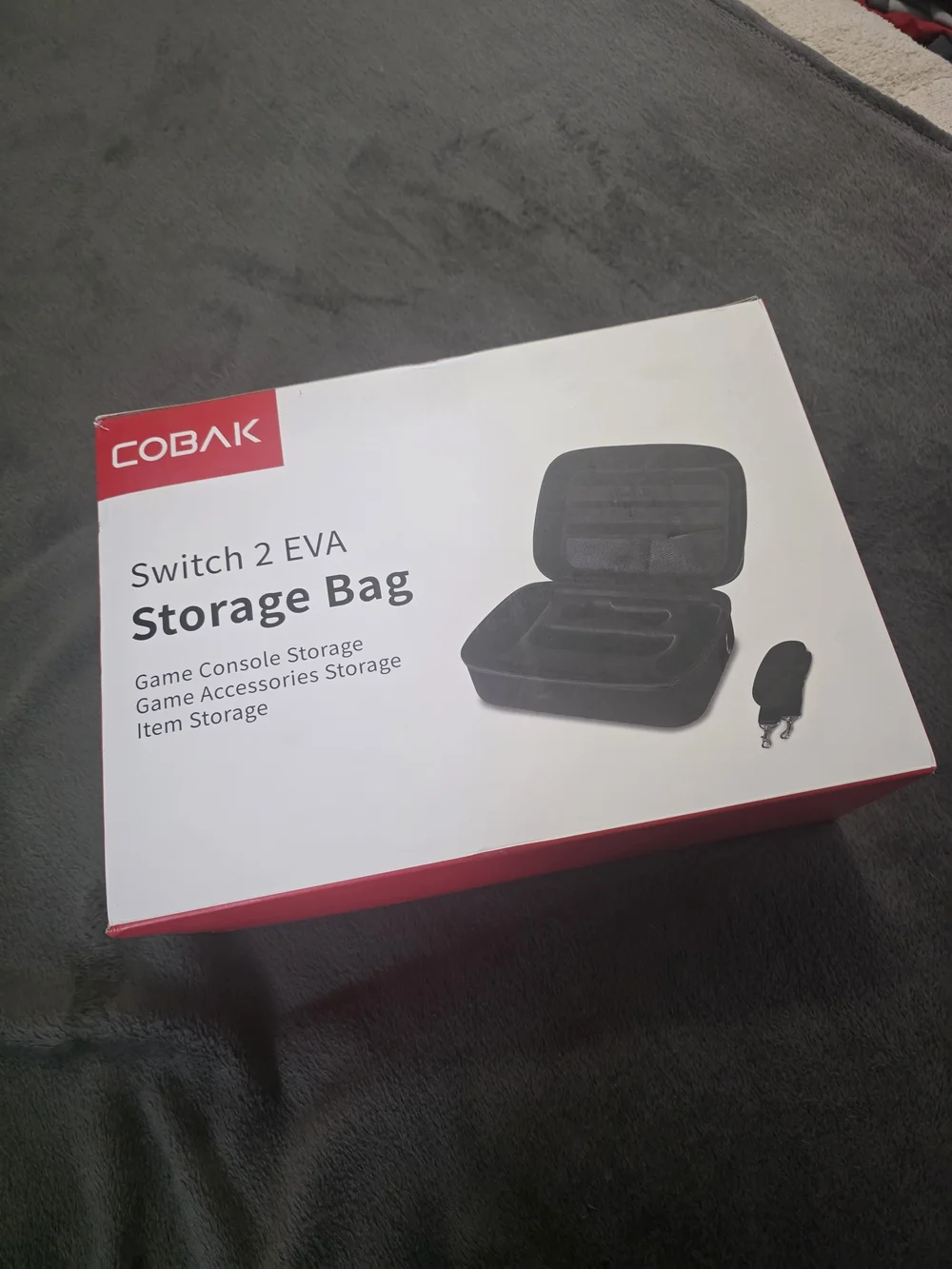 Switch 2 Travel Case with Black Exterior and Red-Trim Zipper